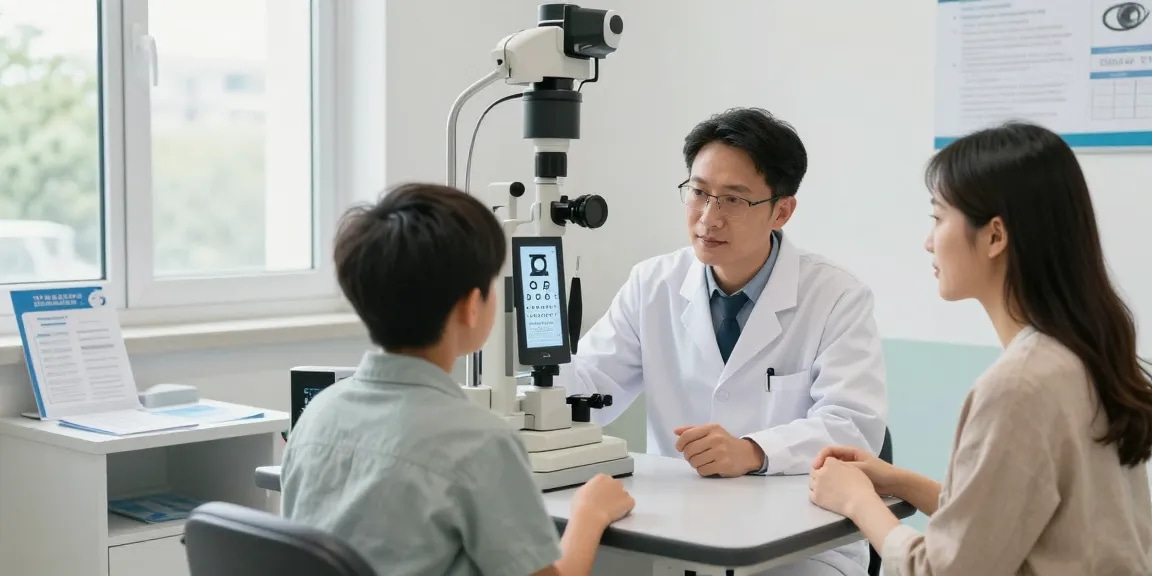 Consultation at SNU Eye Clinic focusing on Офтальмология with an ophthalmologist and patient discussing eye health.