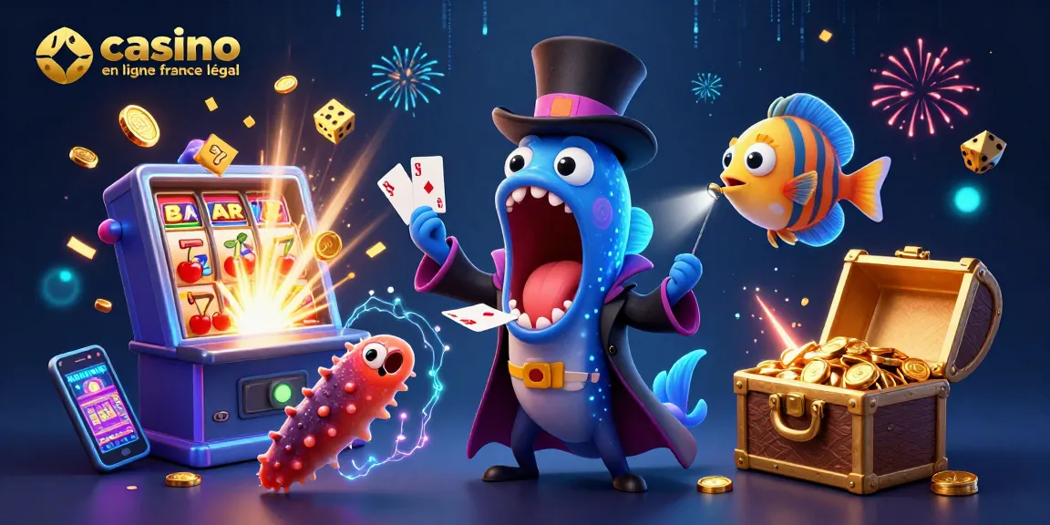 Découvrez les jeux d'argent sur le casino en ligne légal en France avec une scène magique illuminée.