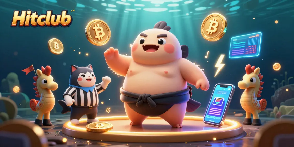 Hitclub offers exciting underwater gaming experience with vibrant characters and cryptocurrency elements.