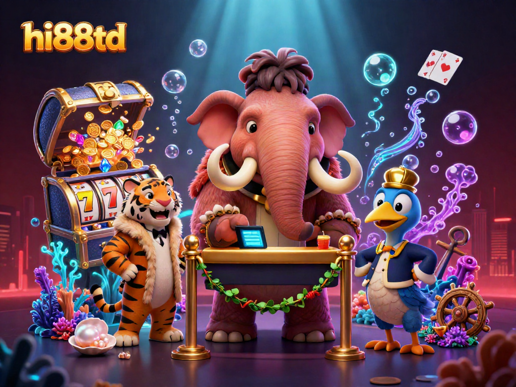 Experience hi88td casino vibes with a woolly mammoth bouncer, a saber-tooth tiger VIP, and a unique underwater theme.