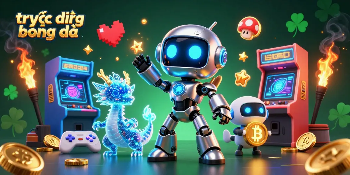Experience trực tiếp bóng đá in a vibrant and dynamic 3D casino-themed scene with stunning characters and elements.
