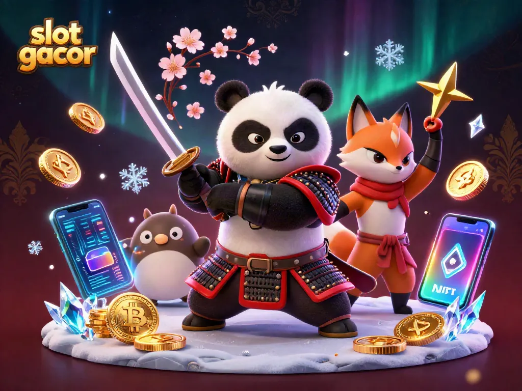 Join the slot gacor adventure with a panda warrior, a ninja fox, and mystical elements for huge wins!