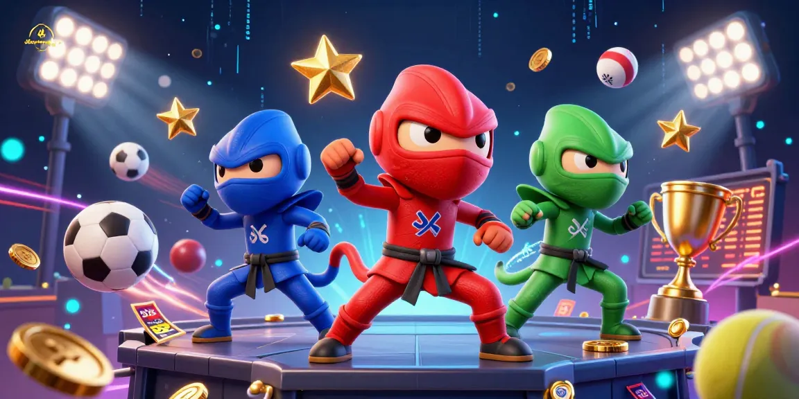 Engage with dacsandatphanrang as chameleon ninjas showcase dynamic martial arts atop a vibrant casino rooftop.