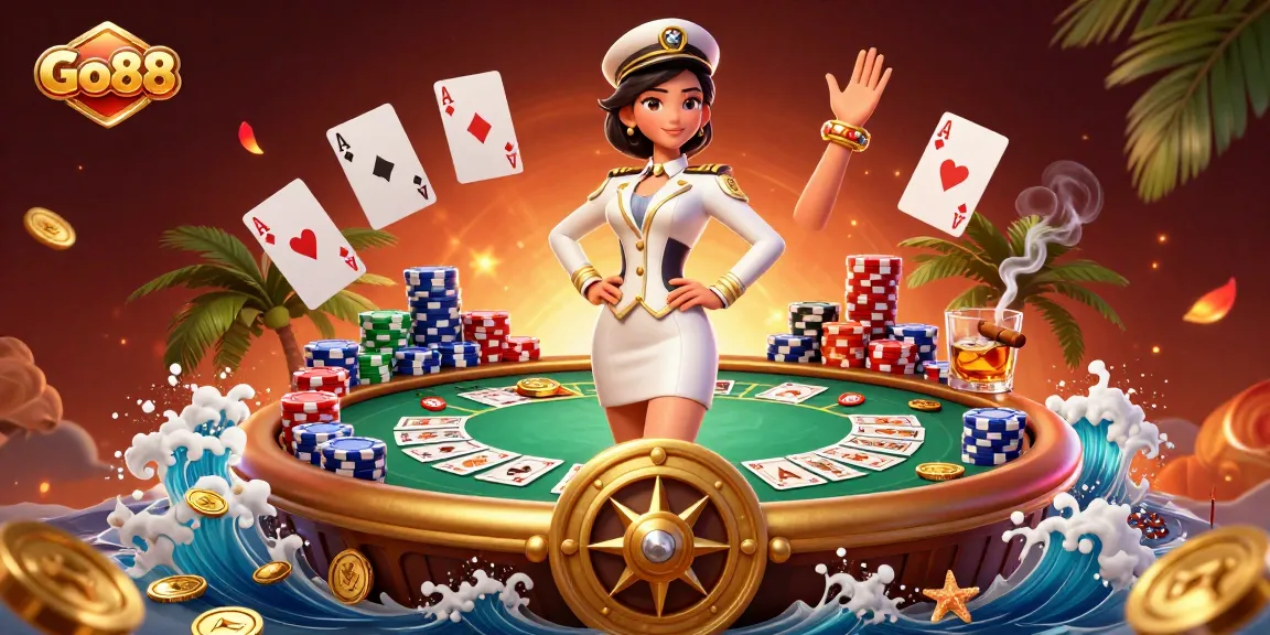 Experience thrilling gaming at Go88 with a vibrant scene of poker action and luxury.