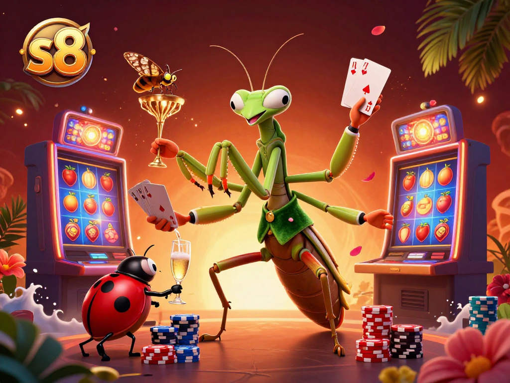 Spin the reels at s8 with vibrant casino life and dynamic betting action in this thrilling 3D scene.