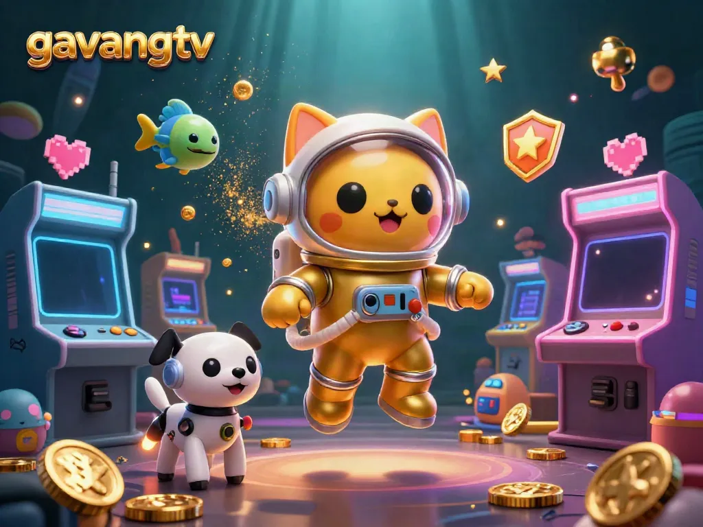 Experience thrilling action with gavangtv in a colorful, vibrant gambling-themed space adventure.