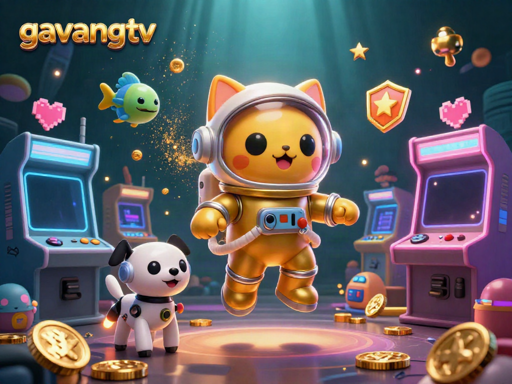 Experience thrilling action with gavangtv in a colorful, vibrant gambling-themed space adventure.