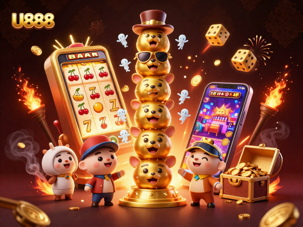 Spin for instant wins at U888's vibrant slots with exploding jackpots and golden treasures.