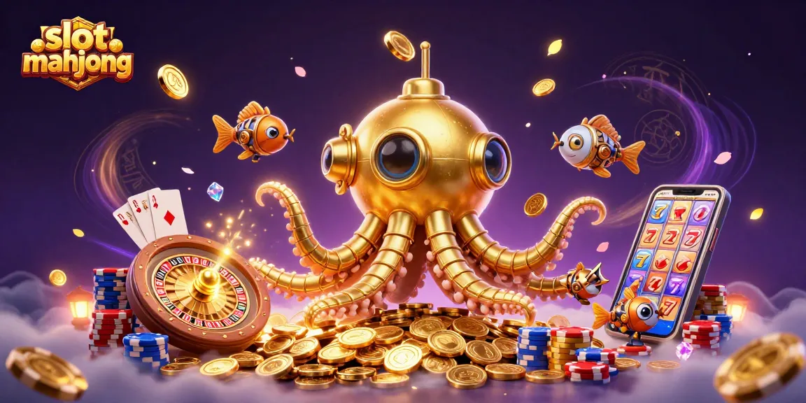 Play slot mahjong with exciting visual effects and vibrant casino themes in this detailed 3D illustration.