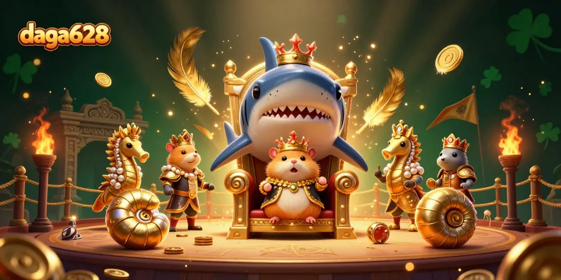 Engage in thrilling cockfighting action at daga628 with visually striking elements and royal cartoon characters.