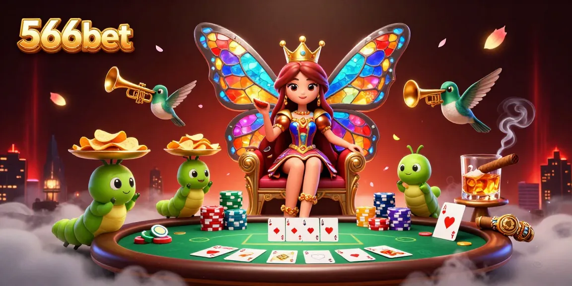 Engage with 566bet's thrilling online gambling experience featuring rich 3D illustrated elements.