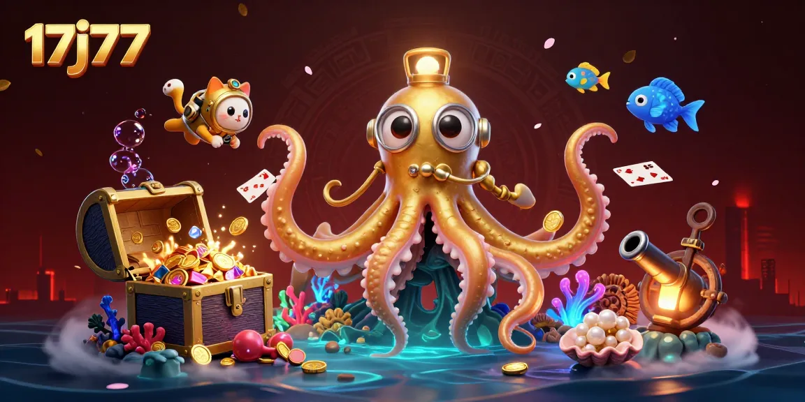 Engage with thrilling adventures at 17j77 featuring a stunning kraken and colorful underwater treasures.