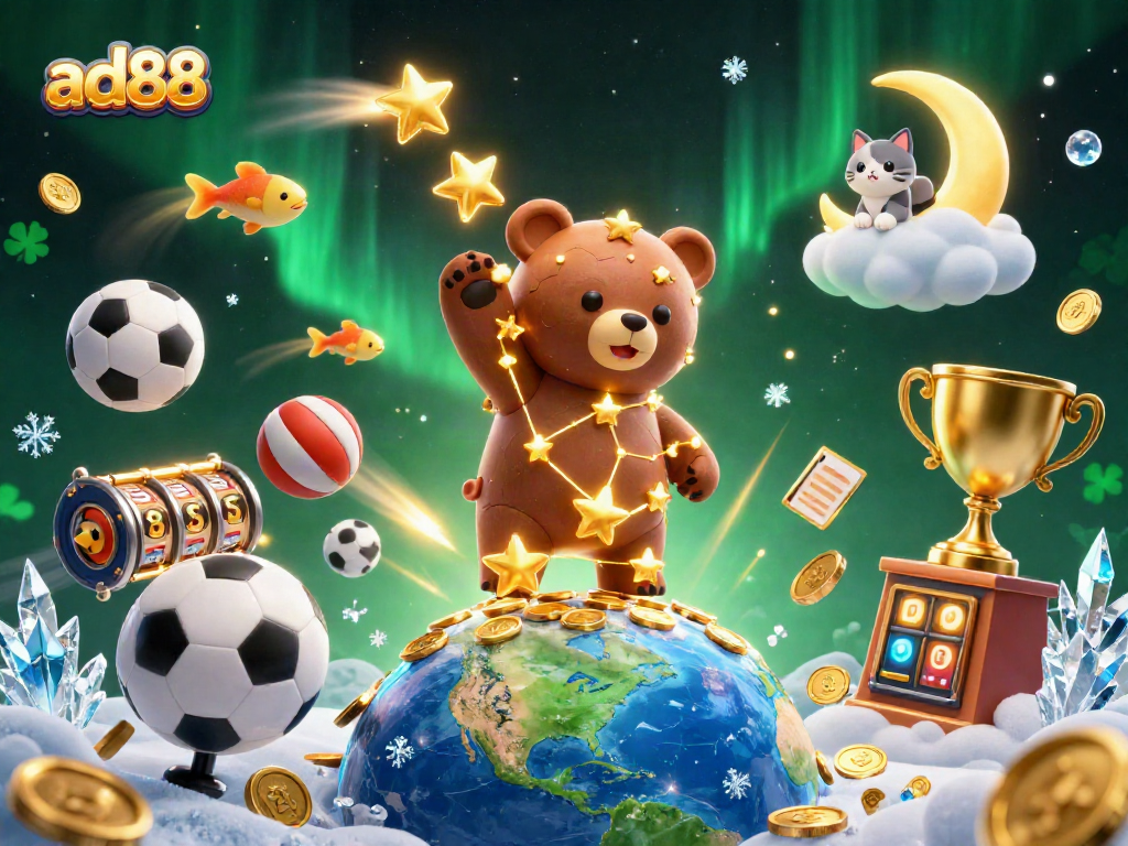 Engage with ad88's vibrant casino excitement through this lively illustration representing the thrill of gaming.