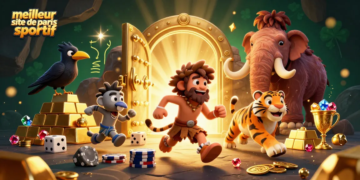 Pariez avec le meilleur site de paris sportif dans un casino préhistorique animé.