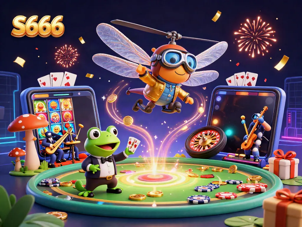 S666 offers thrilling casino experiences with vibrant games and engaging croupiers in an animated 3D scene.