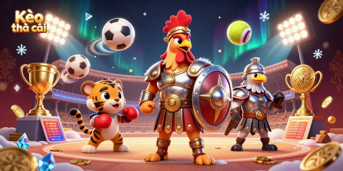 Kèo nhà cái showcases a vibrant sports betting scene with dynamic actions and engaging characters.
