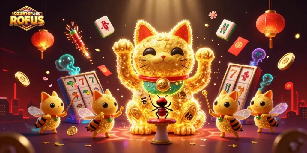 Play engaging games at casinoer uden ROFUS with vibrant, animated elements for a thrilling experience.