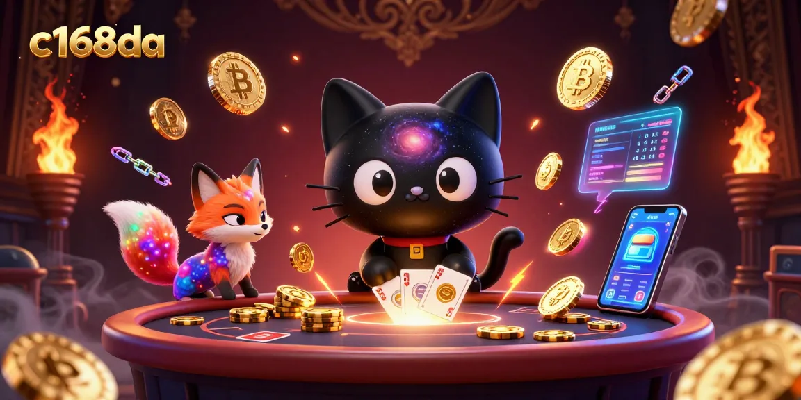 Experience thrilling adventures at c168da's cosmic casino, led by a black hole cat pulling in golden chips.