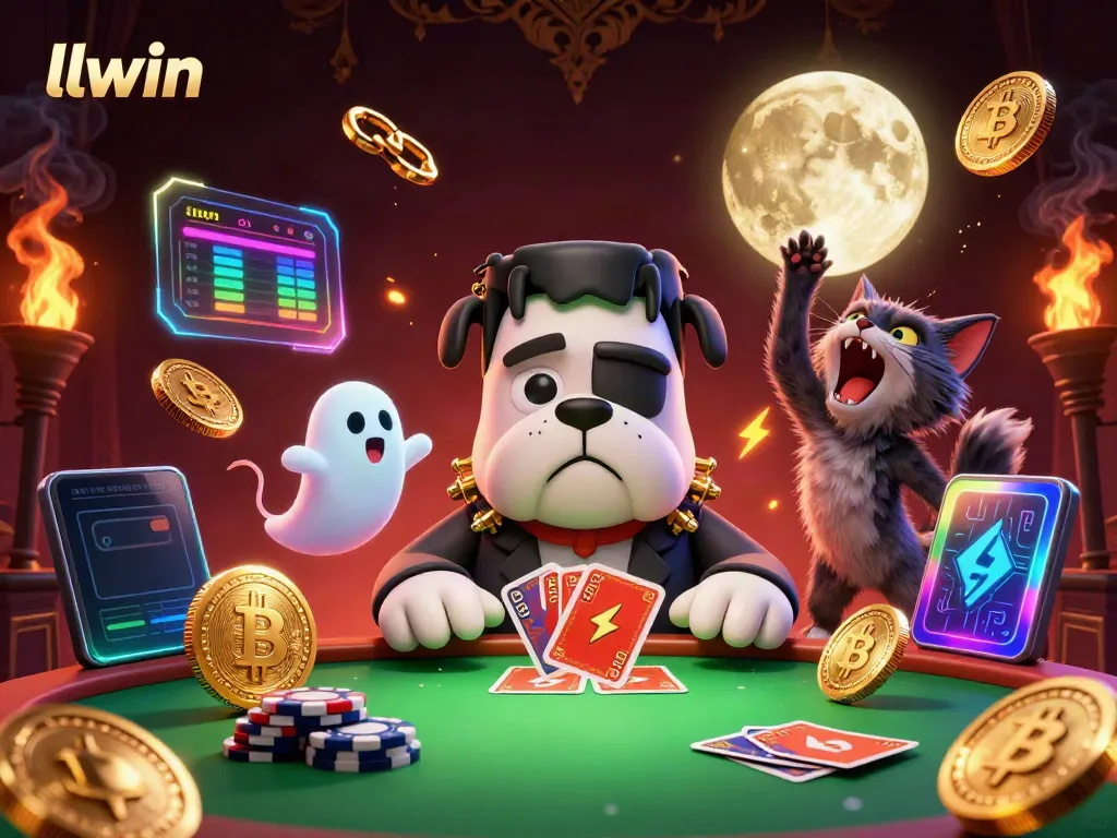 Play at llwin's casino with a unique 3D cartoon scene featuring dynamic characters and vibrant elements.