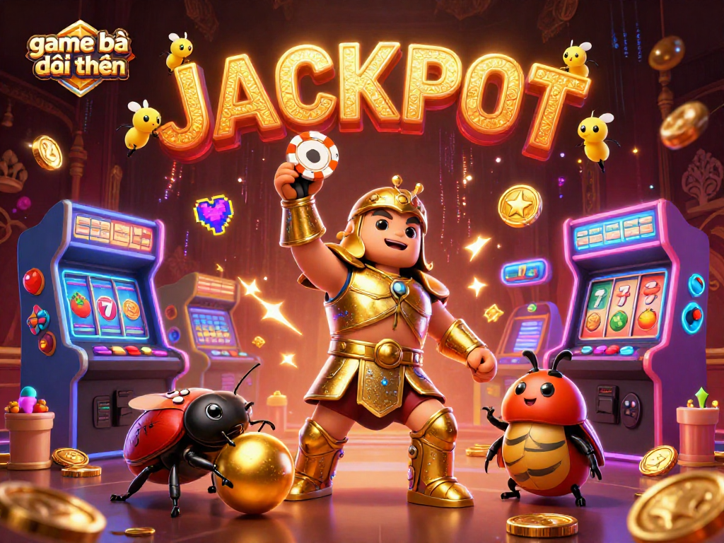 Celebrate wins with the vibrant game bài đổi thưởng featuring animated characters and casino elements.