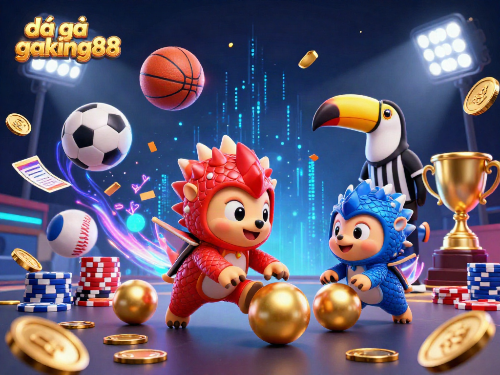 Experience the thrilling world of đá gà thomo gaking88 with dynamic pangolin characters and vibrant casino elements.