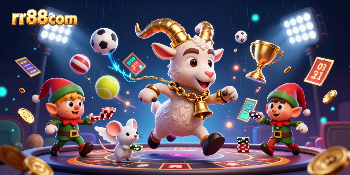 Engage with rr88com’s festive casino adventure featuring playful characters amidst dynamic gaming elements.