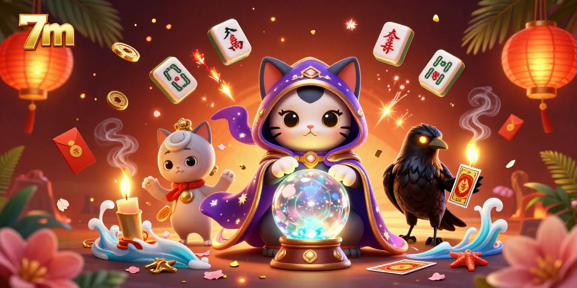 Engage with 7m in an imaginative casino scene featuring mystical elements and vibrant gameplay