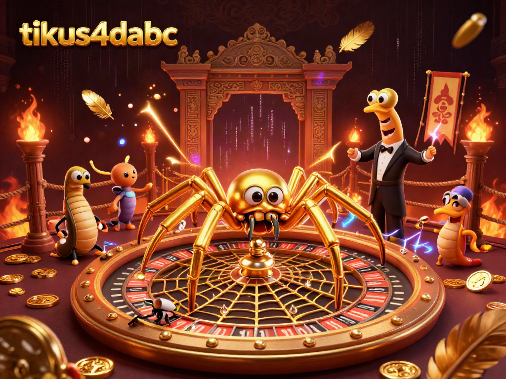 Engage in thrilling bets with tikus4dabc in a vibrant 3D casino scene, featuring dynamic elements and characters.