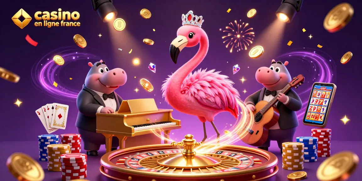 Jouez au casino en ligne France avec des animations de pièces dorées et des cartes gagnantes scintillantes.