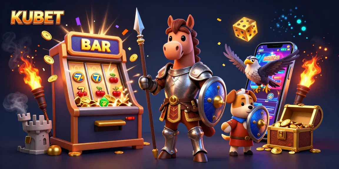 KUBET players enjoy slots and live casino, surrounded by captivating gaming elements