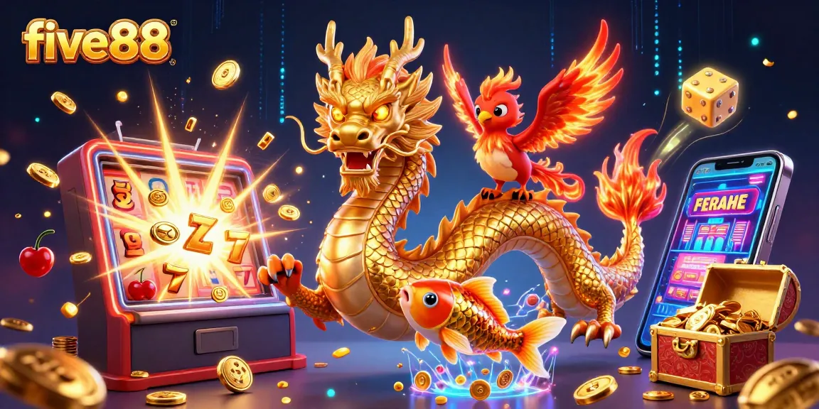 Experience thrilling gameplay at five88 with vibrant casino elements and dynamic characters.