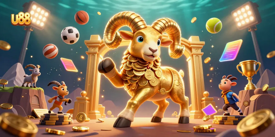 Experience thrilling gameplay with u88 in a vibrant 3D casino scene filled with lively characters and game elements.