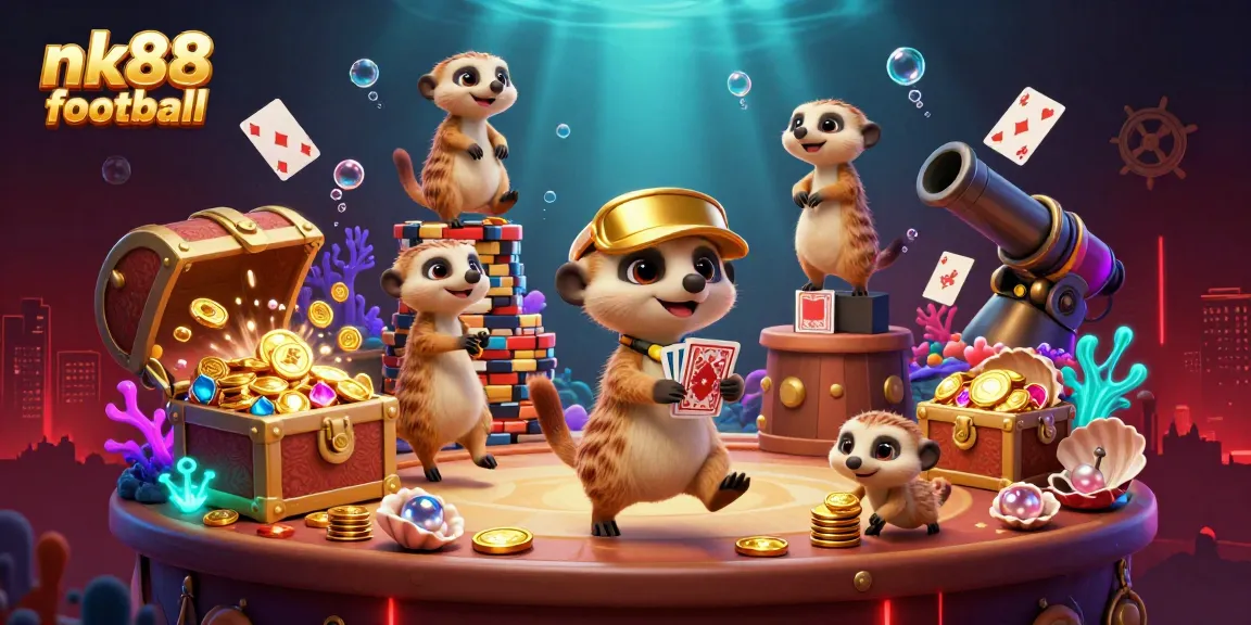 Engage with nk88 football where meerkats run a lively casino scene filled with vibrant game elements.