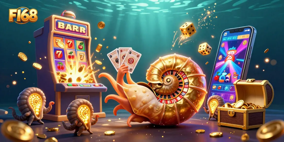 Experience thrilling gameplay at F168 with an ancient nautilus roulette wheel surrounded by casino elements.
