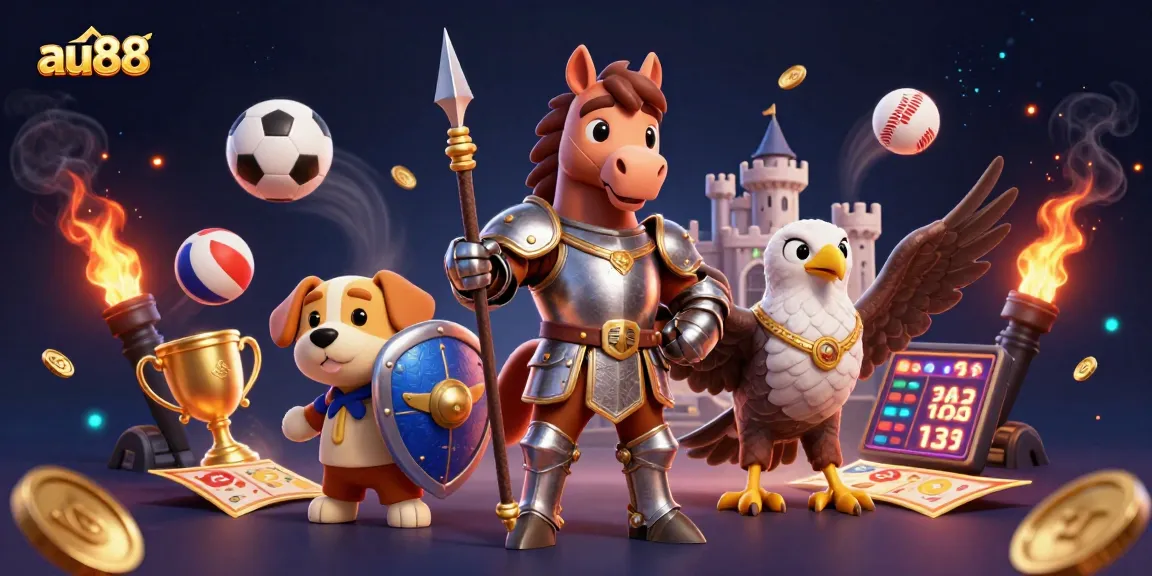 Experience the thrill of betting at au88 with dynamic sports elements and engaging characters.