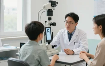 Consultation at SNU Eye Clinic focusing on Офтальмология with an ophthalmologist and patient discussing eye health.